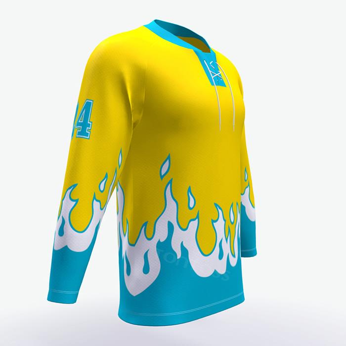 Smuk design af de hvide stringhockey tøj